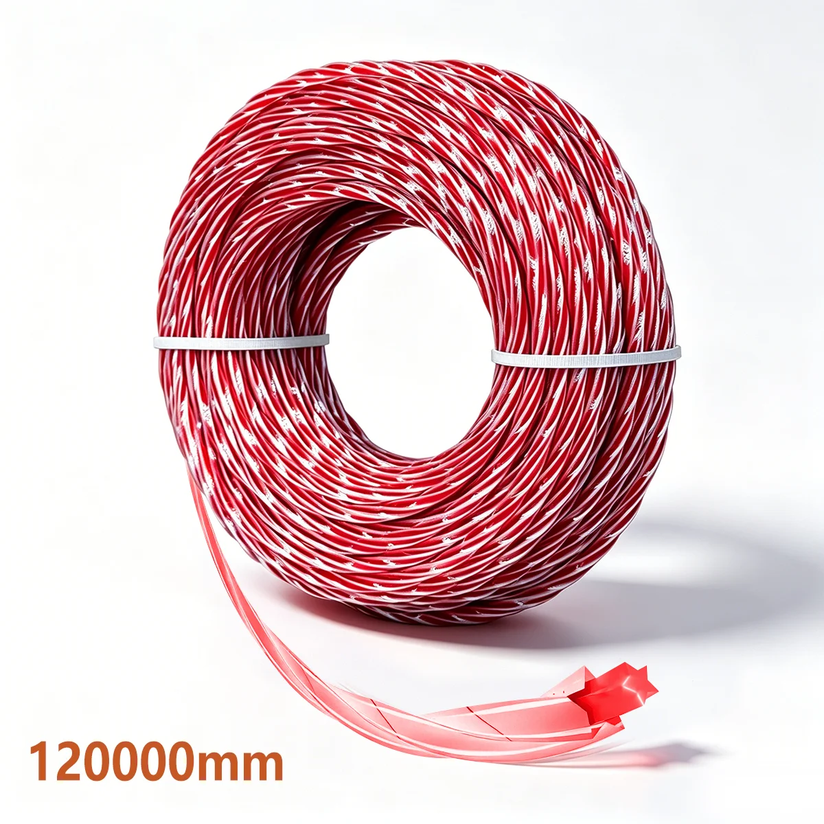 TOVIA Star-Shaped Core-Reinforced Grass Trimmer Line 2.0- 4.0mm X120m Line Spool For Garden Grass Mower Cutter Trimming Lines