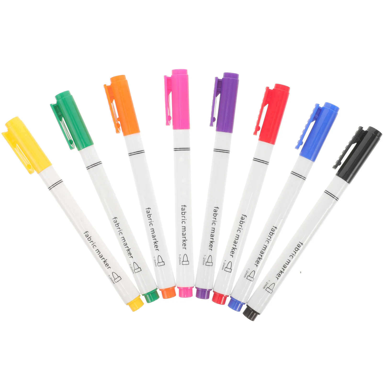 

8pcs Fabric Markers Multi-Color Portable Diy Paint Pens For Clothes Shoes T-Shirts Backpacks Pillowcases Graffiti Art Supplies