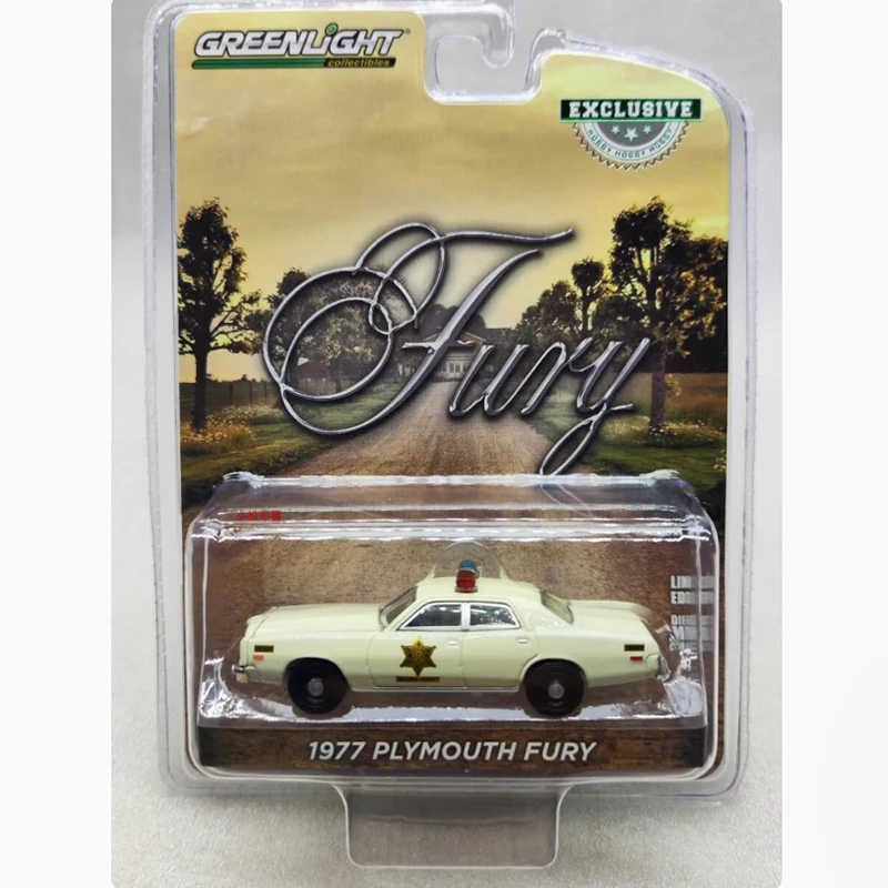 

Greenlight Diecast 1:64 1977 Plymouth Fury Police Alloy Car Model Classics Adult Souvenir Gift Static Display