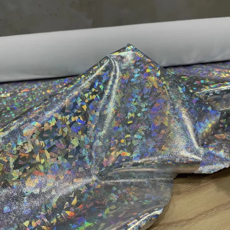 

Bronzing Fabric Fantasy Colored Elastic Swimsuit Background Designer Fabric Cloth for Diy Apparel Sewing Meters Material