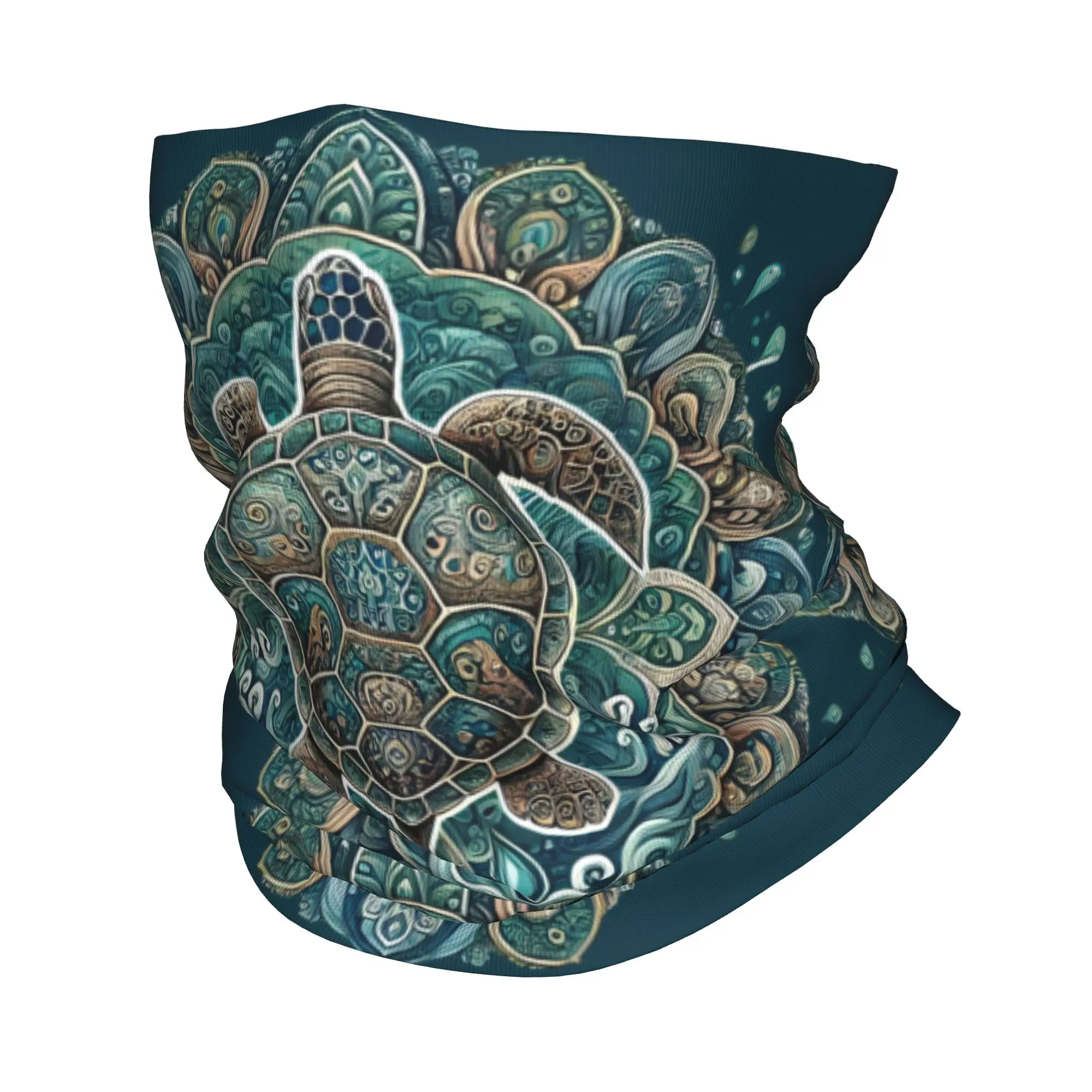 

Пользовательские водные черепахи Мандала бандана для шеи теплые женские и мужские зимние лыжные трубки шарф гетры крышка для лица