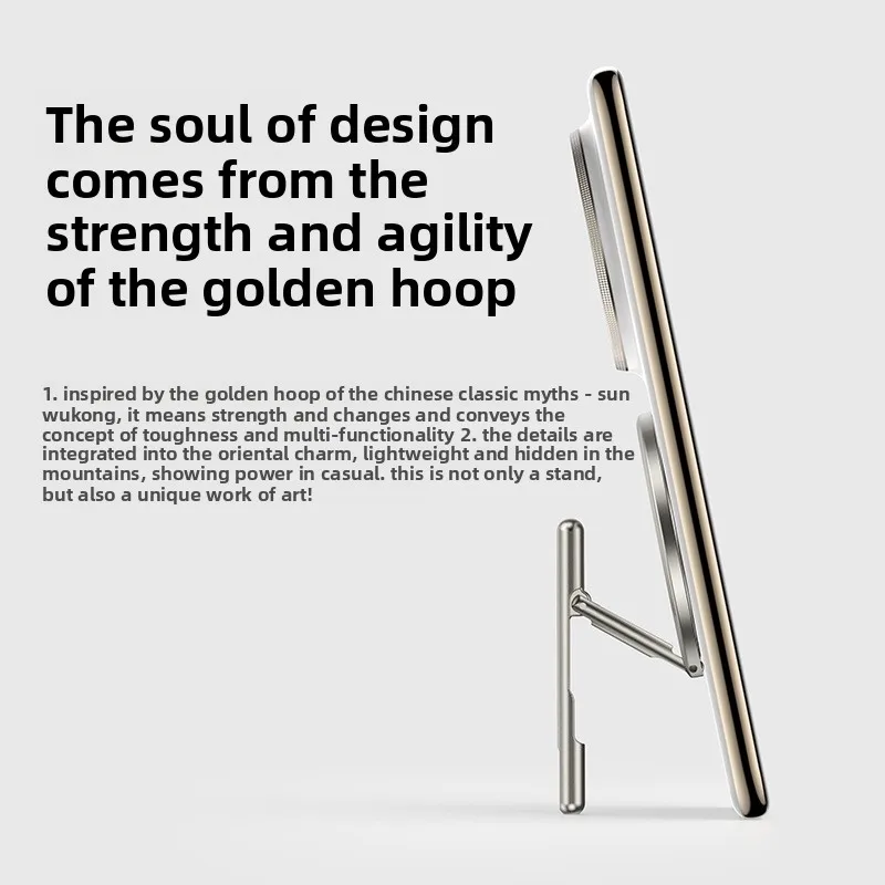 Magnetic mobile phone holder, multi-angle portable metal support frame