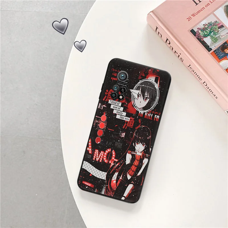 Black Matte Phone Case for Redmi Note12 Note13 5G Xiaomi 13 12 Pro 12C 12X 12T 13C 12S Lite Anime Akame Ga Kill Soft Cover