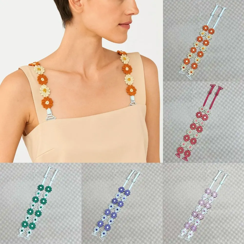 Kreatives Geschenk, abnehmbare Blumen-BH-Träger, Spitze, rutschfeste Schultergurte, elastische Polyester-BH-Träger, Ersatz