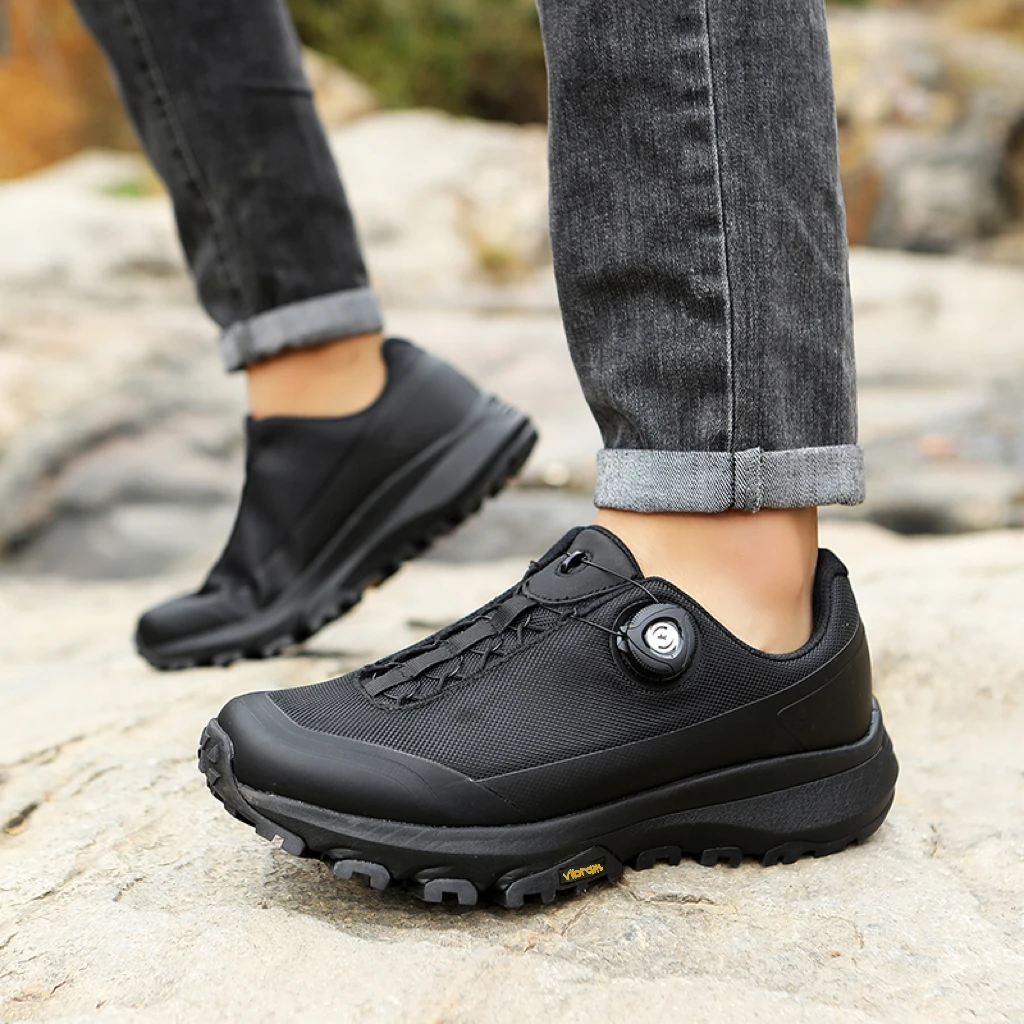 Men‘s Hiking Shoes Waterproof Trekking Sneakers Outdoor Anti-slip Trainers Lace-up Trail Running Shoes Hunting Tactical Boots