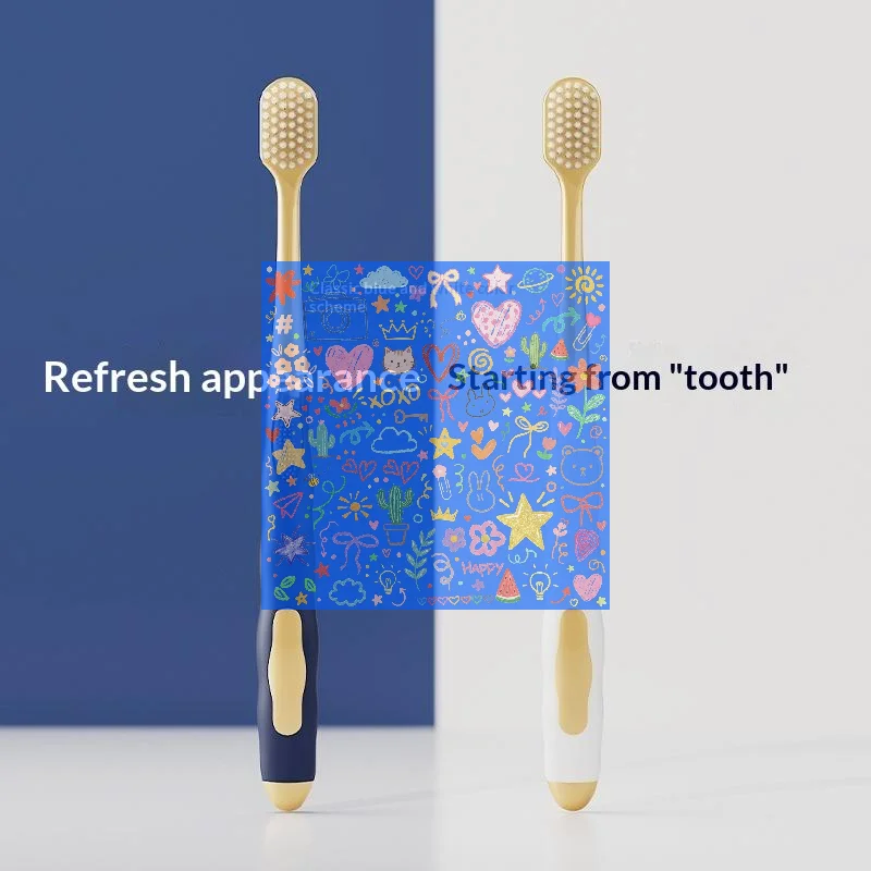 6Pcs Soft Bristle Manual Toothbrush Wide Brush Head Gentle Gum Care Sturdy Handle Deep Clean Tooth Brush For Family Oral Care