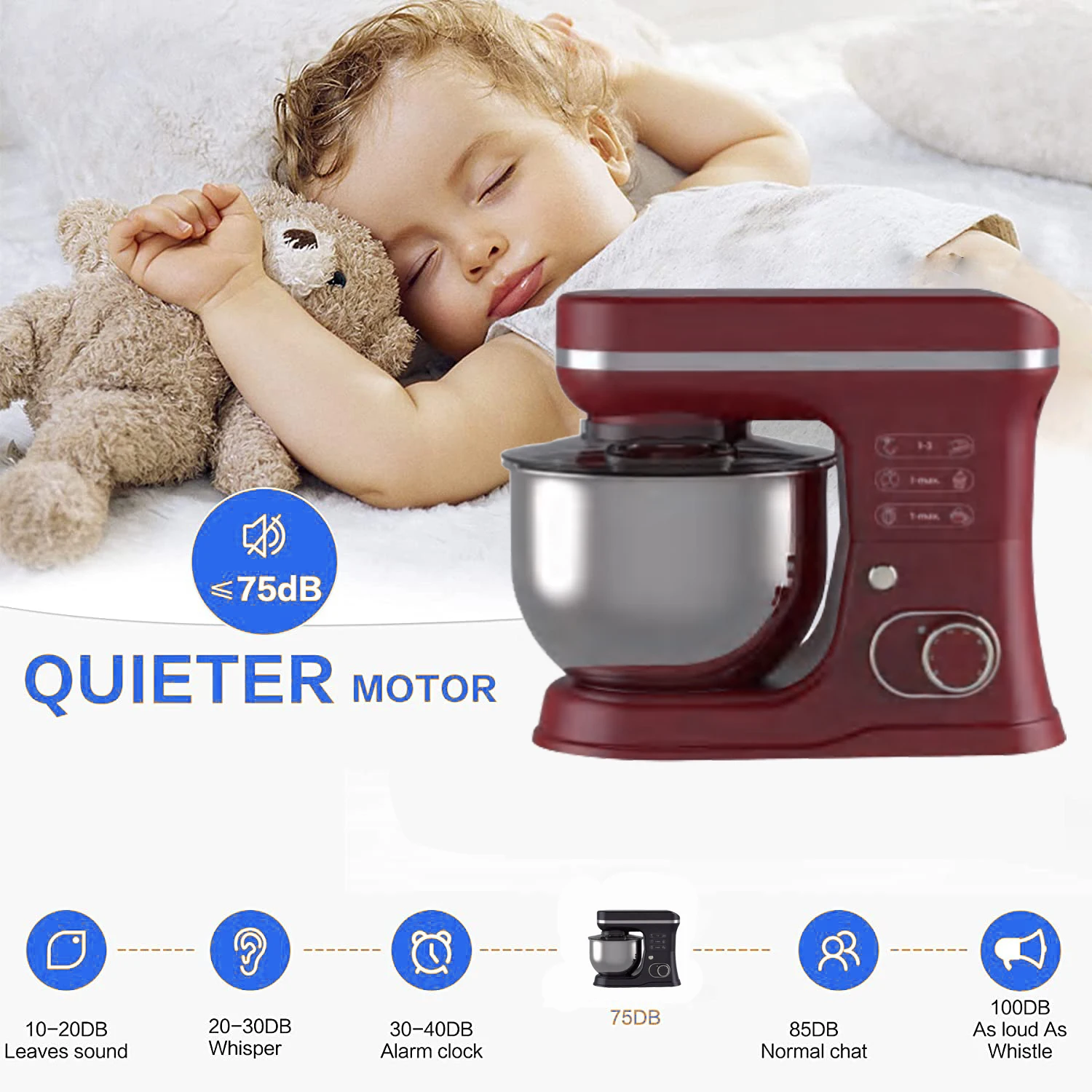 

-Heavy Duty домашняя кухня горизонтальная 5л 6л пицца 6-скоростная спиральная машина для выпечки 10 кг миксер на подставке для теста