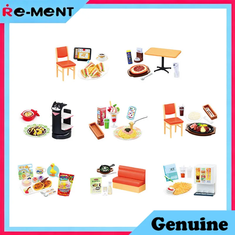 

Rement Everyone Favorite Family Restaurant Mini Diorama Blind Box Figure Complete Box Set 8 Packs Cute Restaurant Desk Decor