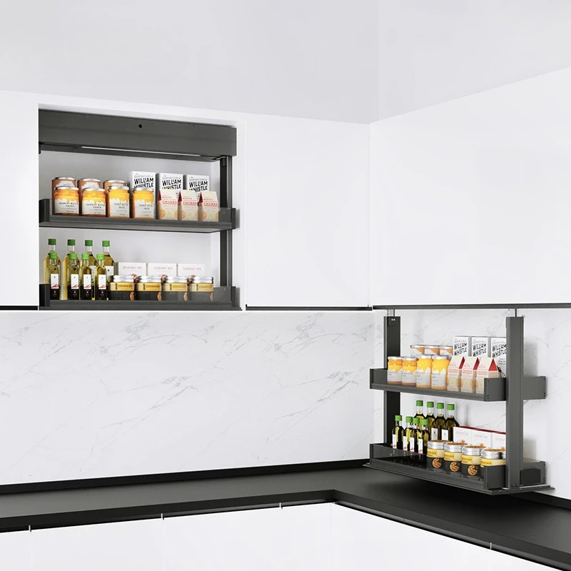 

Intelligent Random Stop Seasoning Glass Pull-out Lifter