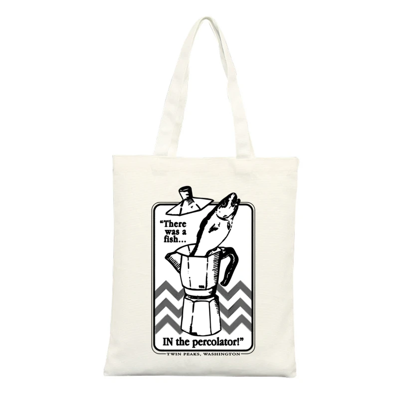 Twin Peaks Tote Bag Eco Shopping Bag Large Capacity Shoulder Women Foldable Beach Shopper Bag