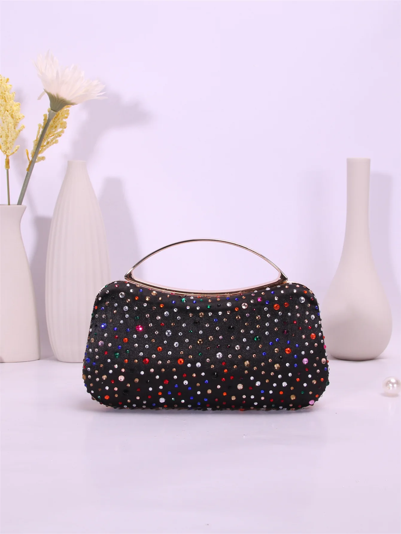 Abendtasche in der Hand, für Jahresversammlungen und Partys, Dinner-Tasche für Hochzeiten und Brautkleider, Damenhandtasche – Detail 7