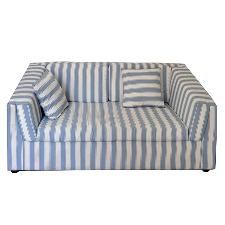 

&c American Pastoral Country-style Double Fabric Sofa; Nordic Simple Small-sized Fabric Sofa for Living Room and Bedroom