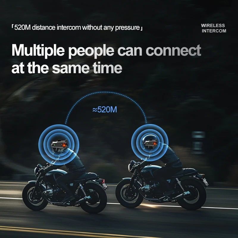 C9 خوذة دراجة نارية بلوتوث الاتصال الداخلي للتجول دراجة نارية |   سماعات رأس لراكبي الدراجات في الوقت الحقيقي بطول 500 متر