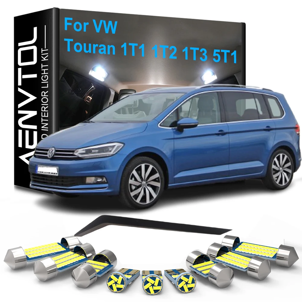 Car LED Interior Lights Canbus For VW Touran 1T1 1T2 1T3 5T1 MK2 MK3 2003-2020 Dome Reading Vanity Mirror Trunk Glove Box Lamps
