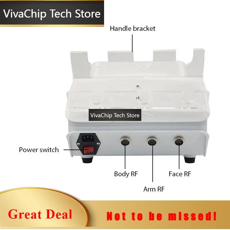 VivaCTRadio Frequency 3 In 1 360 Degree Automatic Rotating Vibration Led Light RF Body Slimming Face Lifting Skin Tightening Mac