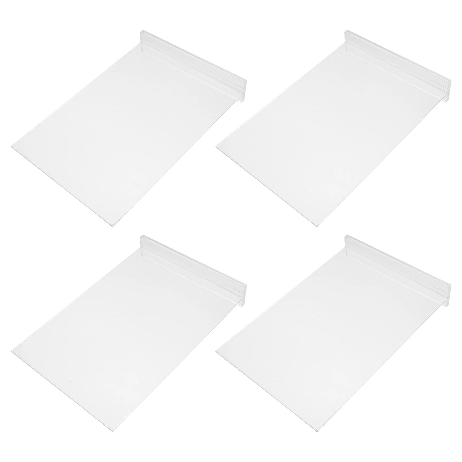 

4Pcs Clear Acrylic Menu Holders Transparent Tabletop Sign Stands for Posters Tags Displays Lightweight for Restaurants