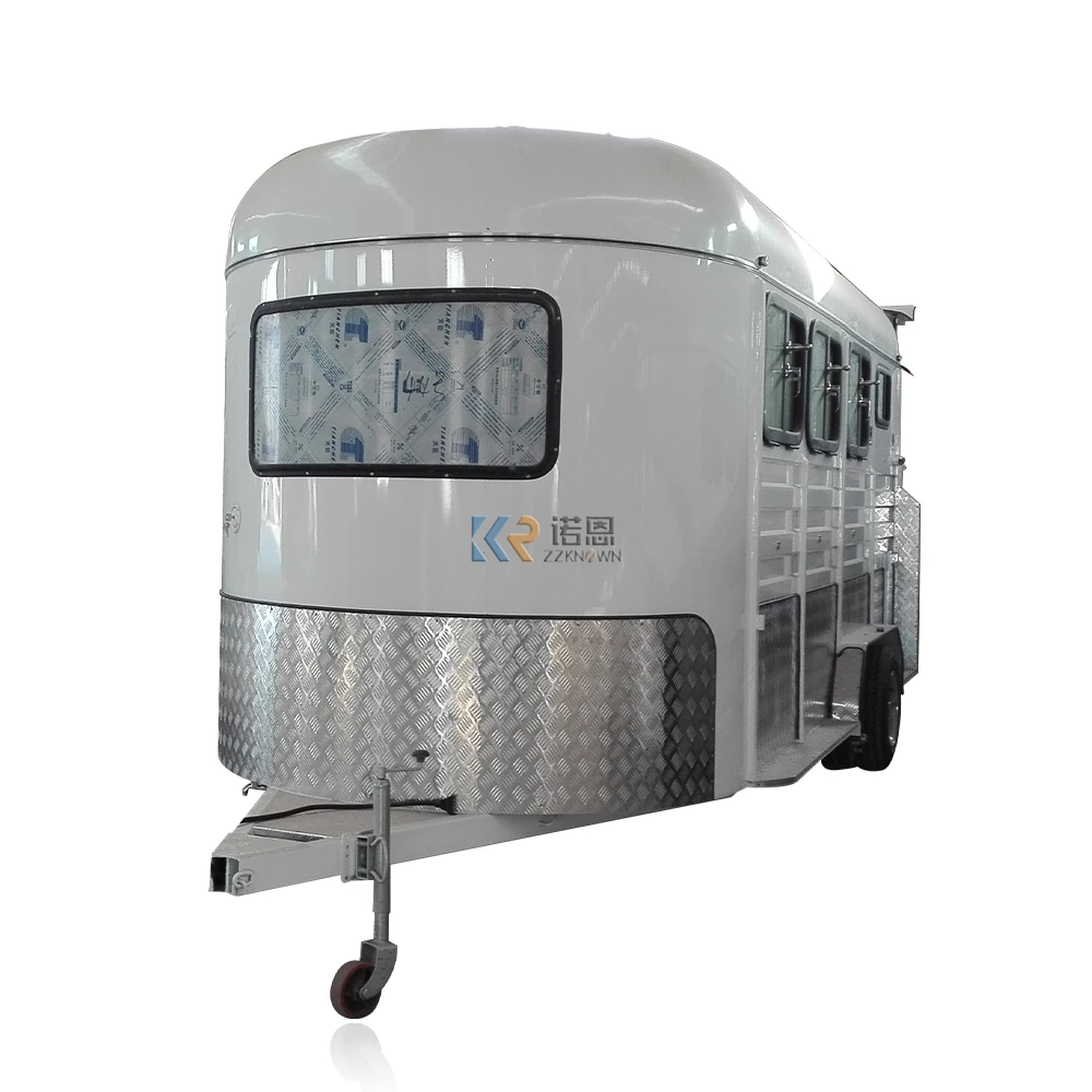 Horse Trailer Floats Made In China For Sale 2023 Australia Horse Box Trailer Window Curved High Quality