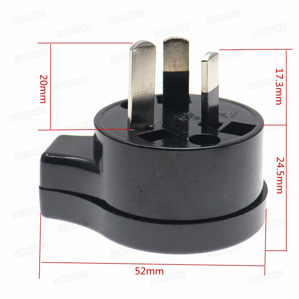 Australia AU New Zealand 10A Plug AC Power Charger Adapter Connector Cable Electrical Power Male Plug Adaptor Detachable Plug