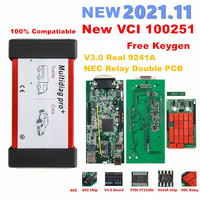 NEW VCI 2021.11 Multidiag Pro TCS Bluetooth Double PCB V3.0 Red NEC Relay Real 9241A Chip FTDI OBD2 Diagnostic Tool