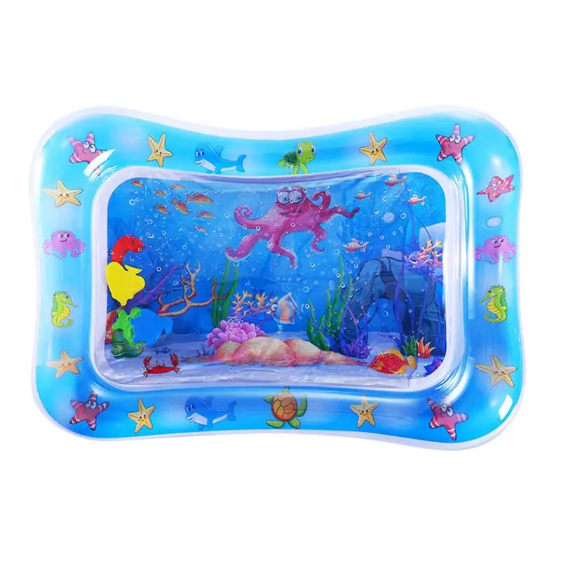 Water Mat For Kids Ocean Theme Activity Play Mat Inflatable Playmat Baby Activity Center Sensory Ocean-Themed Fun For Babies 3