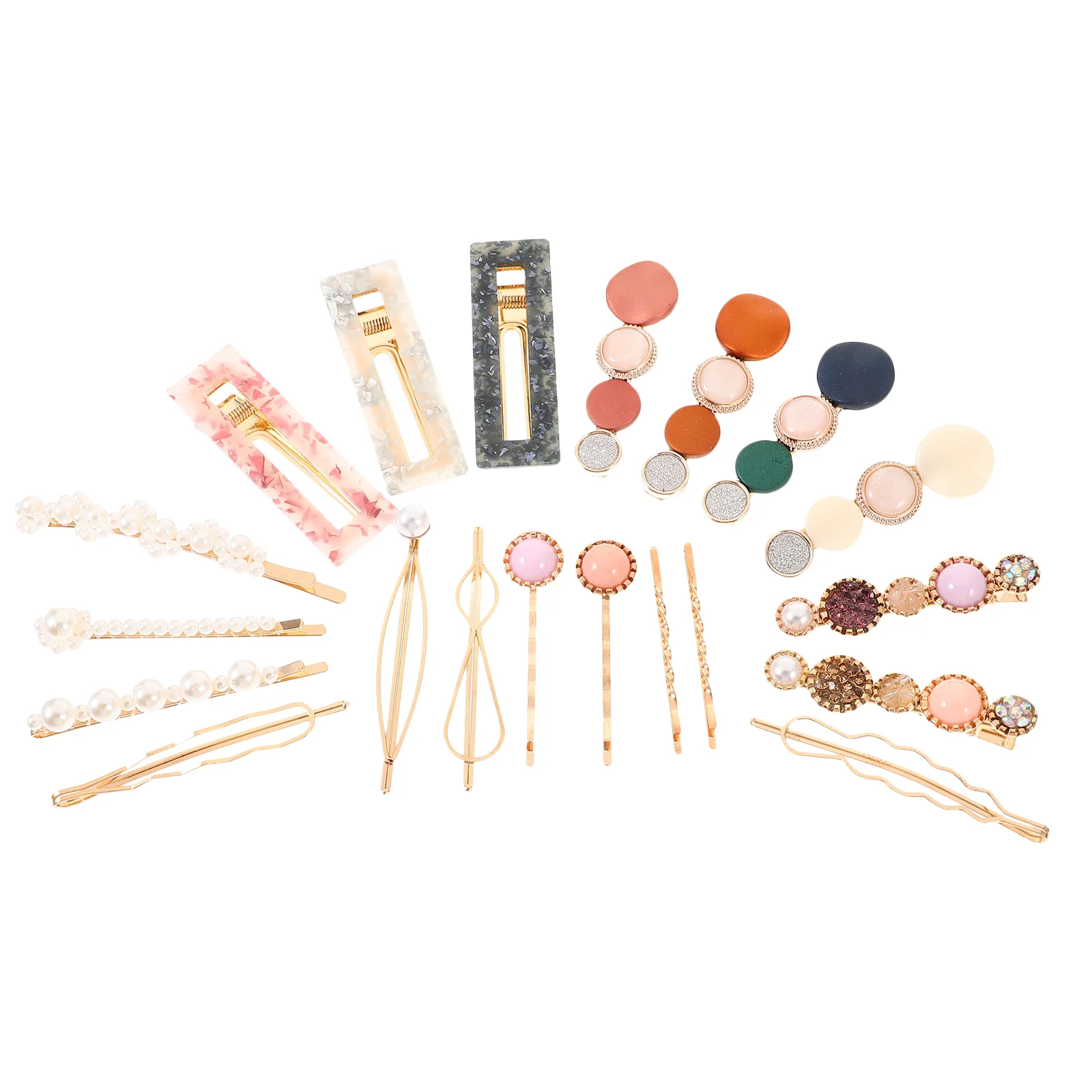 20 Pcs Acetate Plate Hairpin Side Clip Set (b -piece Set) Bobby Decorative Clips for Women Accessories Girls Barrette