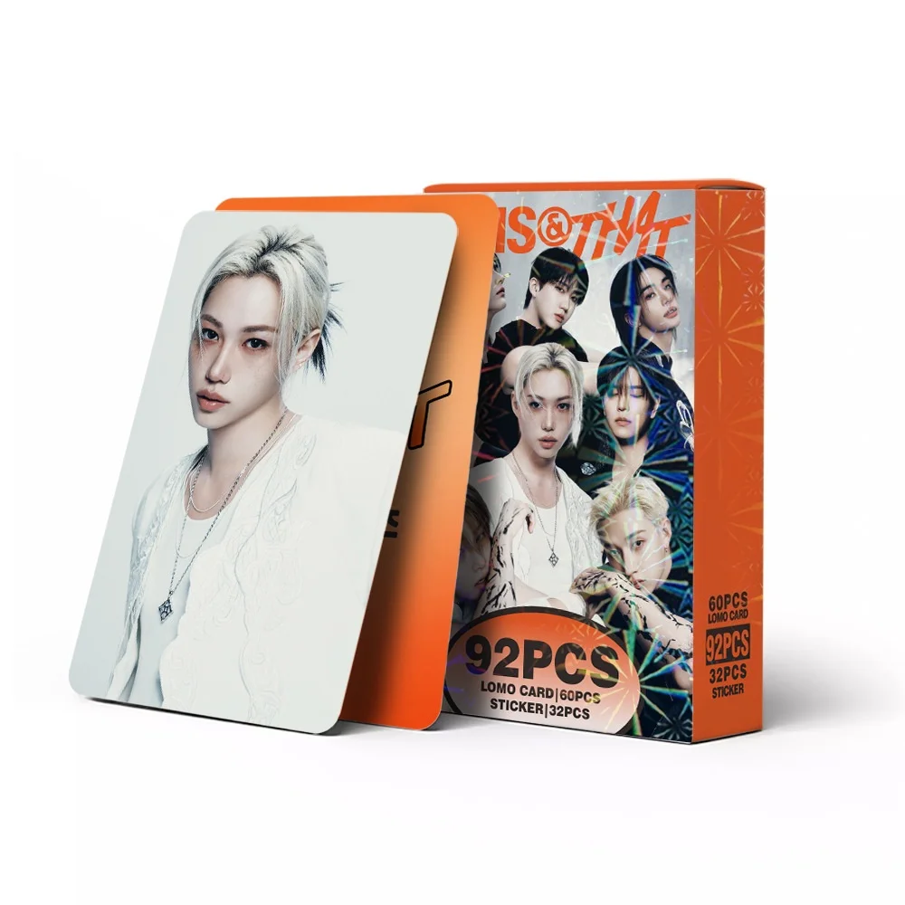 92PCS New Album Boy Group Lomo CardTHIS THAT Collected photos Peripheral Set Stickers Collection Fans Gifts image 3