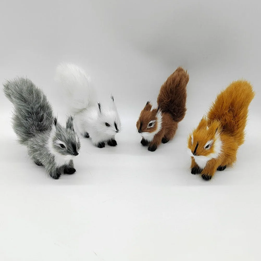 

Adorable Squirrel Statue Garden Decoration Ornament Brown Plastic Artificial Outdoor Figurine Decorative Landscape Animal