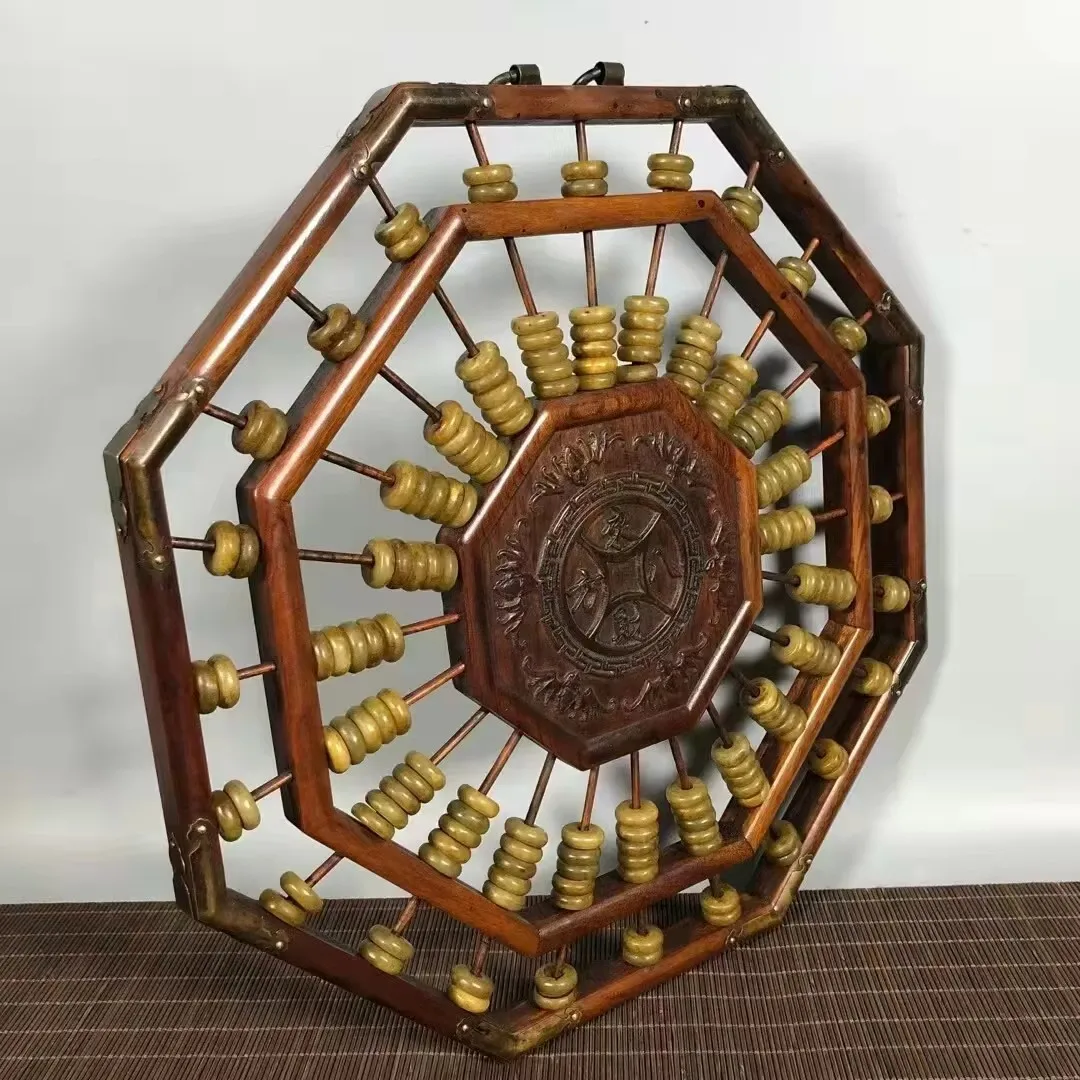 Antique old Chinese wood calculator--abacus,Ancient China Accounting tool,handmade decorative painting, Free Shipping