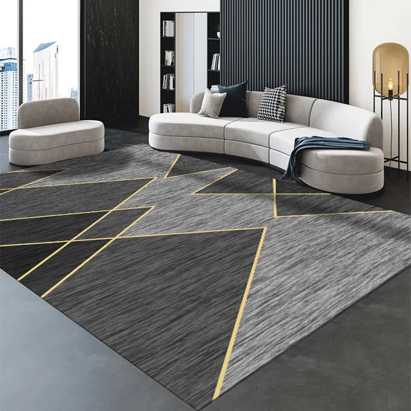 

Modern Geometry Living Room Decoration Carpet Home Bedroom Beside Non-slip Rug Study Cloakroom Luxury Large Area Washable Rugs