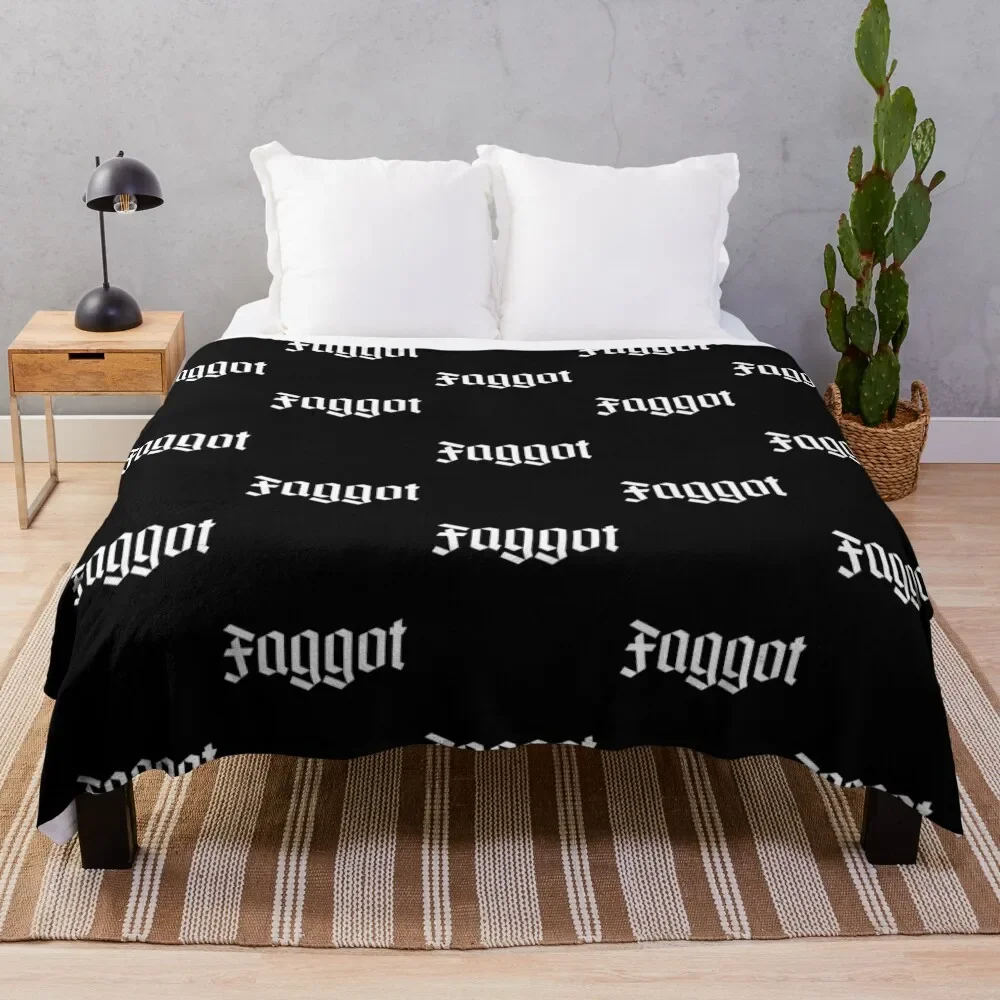 

Faggot gay offensive cuss words Throw Blanket Bed Fashionable Sofa Quilt Thins Retros Blankets