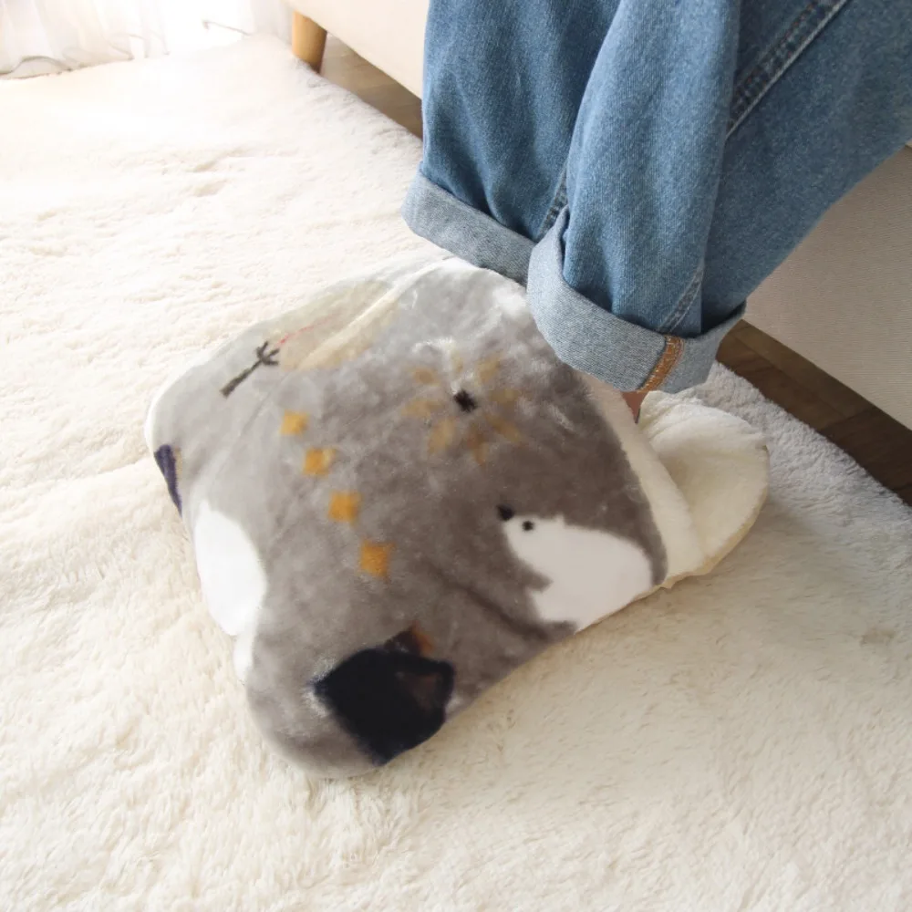 

Creative Soft Foot Warming Mat Insulation Double Feet Heating Foot Pad Not Charging Comfortable Foot Warmer Autumn Winter