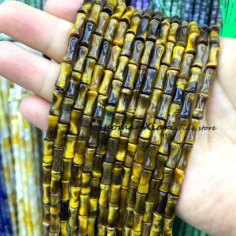 Natural Stone Bamboo Joint 5x12mm Indian Agate Loose Spacer Beads for Jewelry Making Diy Earrings Bracelet Charms Accessories