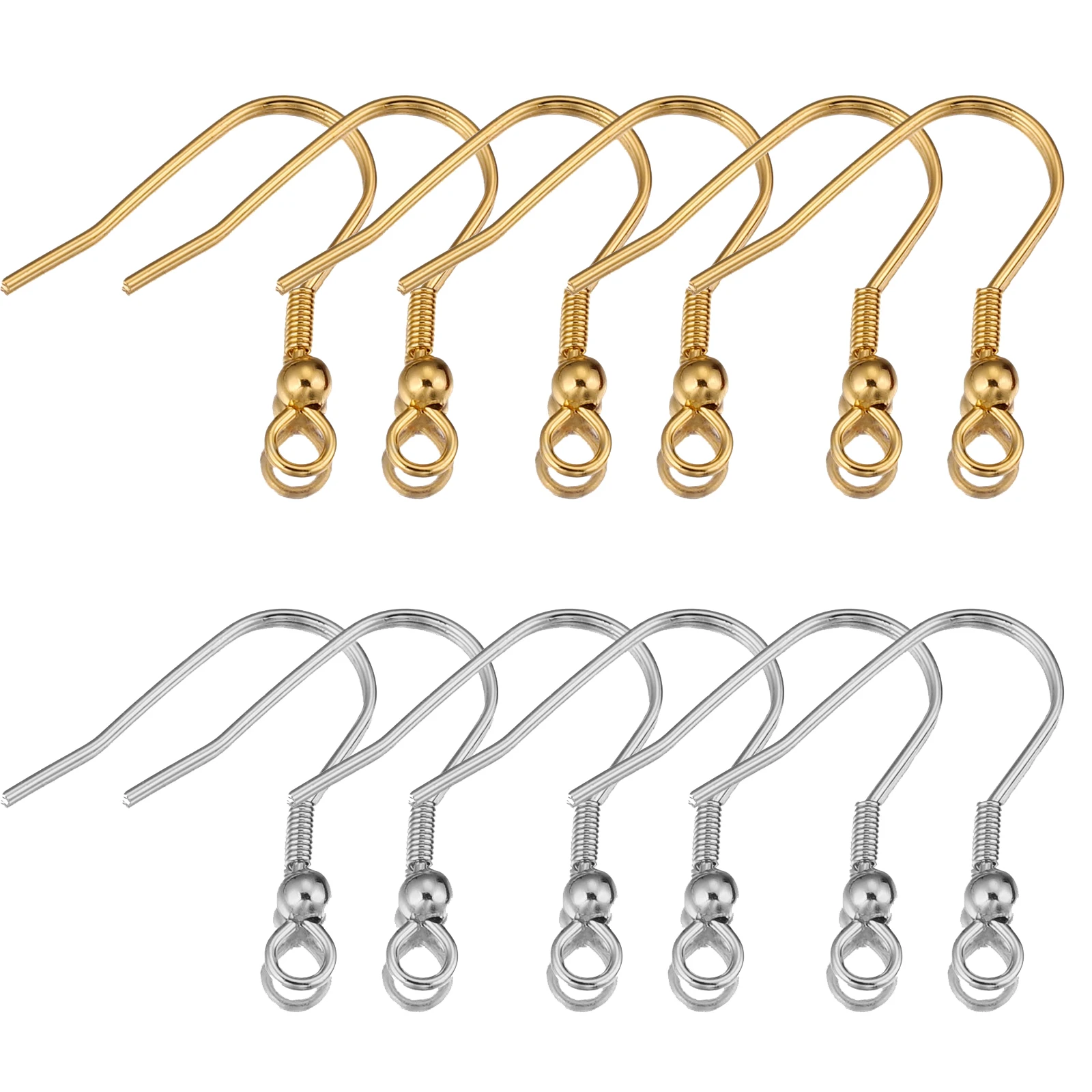 50pcs Stainless Steel Earring Hooks Hypoallergenic Earring Making Kit Earrings Parts Clasp for DIY Jewelry Making Supplies