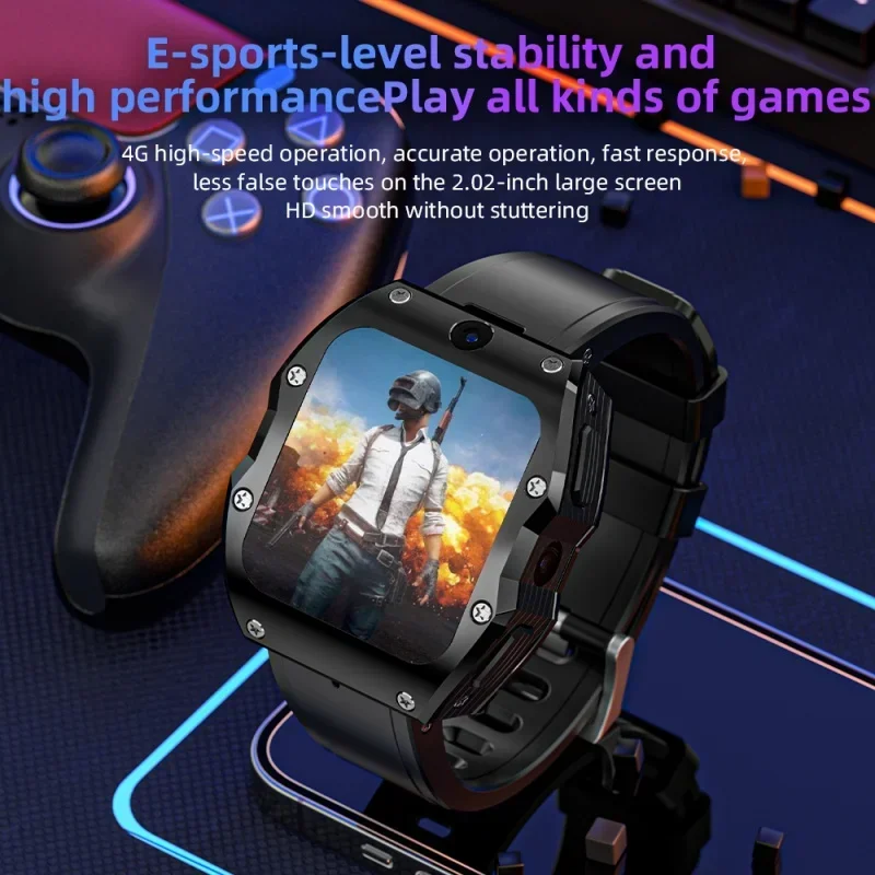 LOKMAT 4G Android Smart Watch Men 4GB 128GB SIM Card One-click SOS Call HD Dual Camera Wifi GPS Fitness Tracker Smartwatch Women