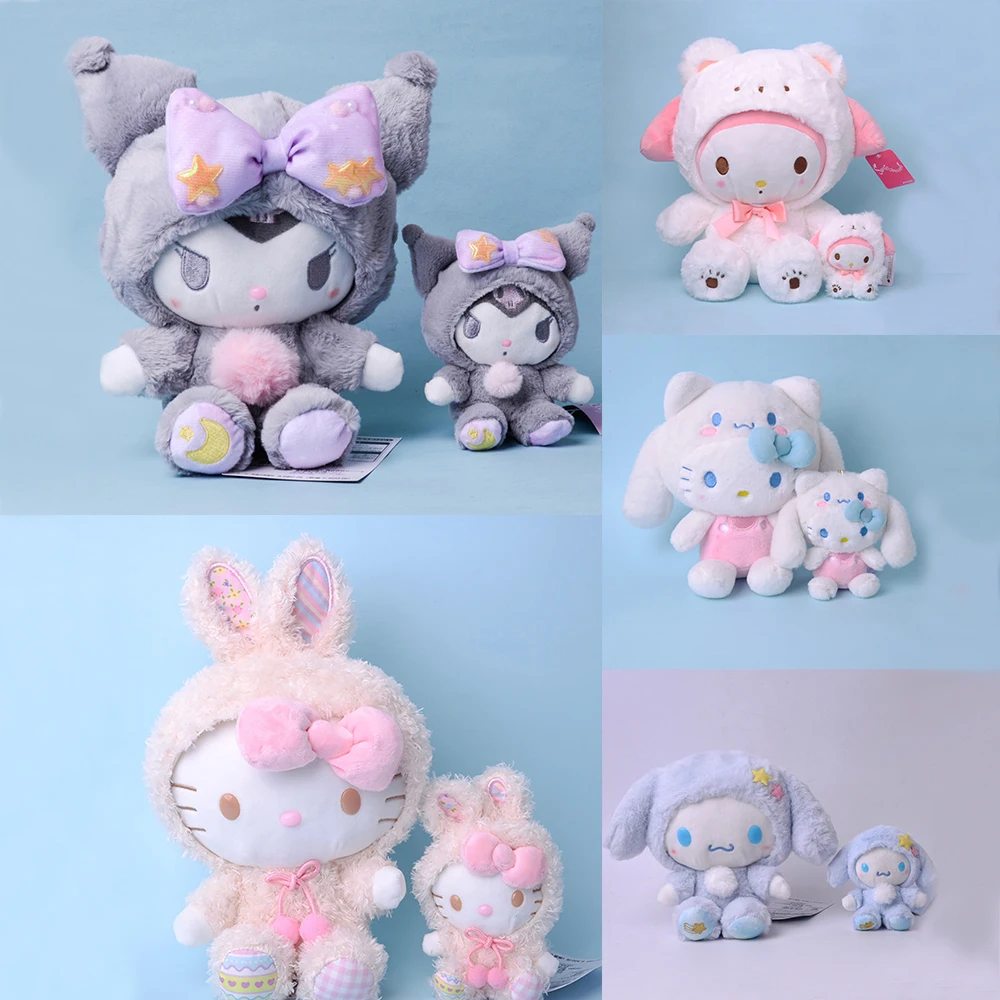 

Hello брелок-котенок Sanrio 15/22 см Kuromi Cinnamoroll My Melody плюшевая кукла игрушка Kawaii аниме игрушки подарки девочке для детей