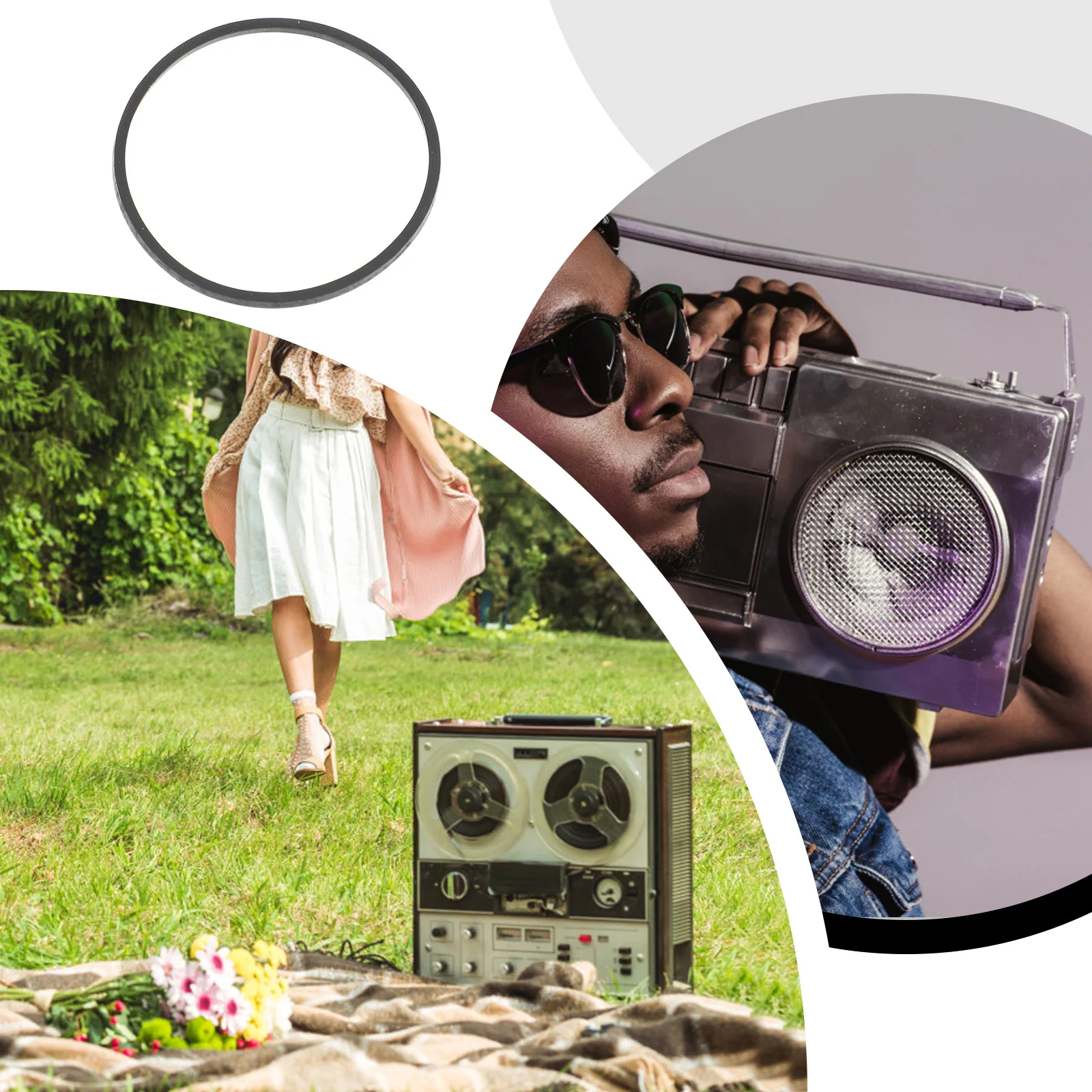 

20Pcs Recorder Rubber Belts Flat Durable Belt for Cassette Tape Machine Record Player Turntable Repair Maintenance