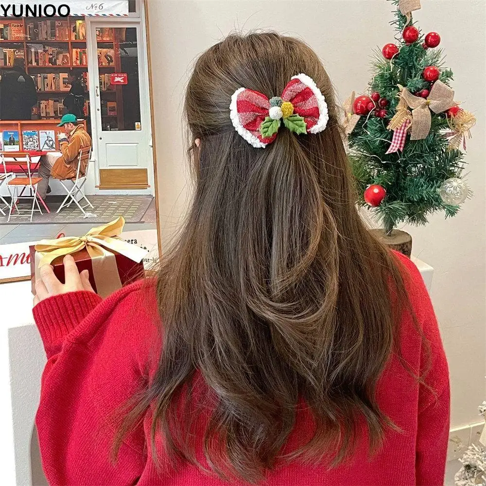 

Merry Christmas Decor Christmas Hairpin Sequin Bell Christmas Hat Headband Snowflake Red Barrette Children Antler Hair Clip