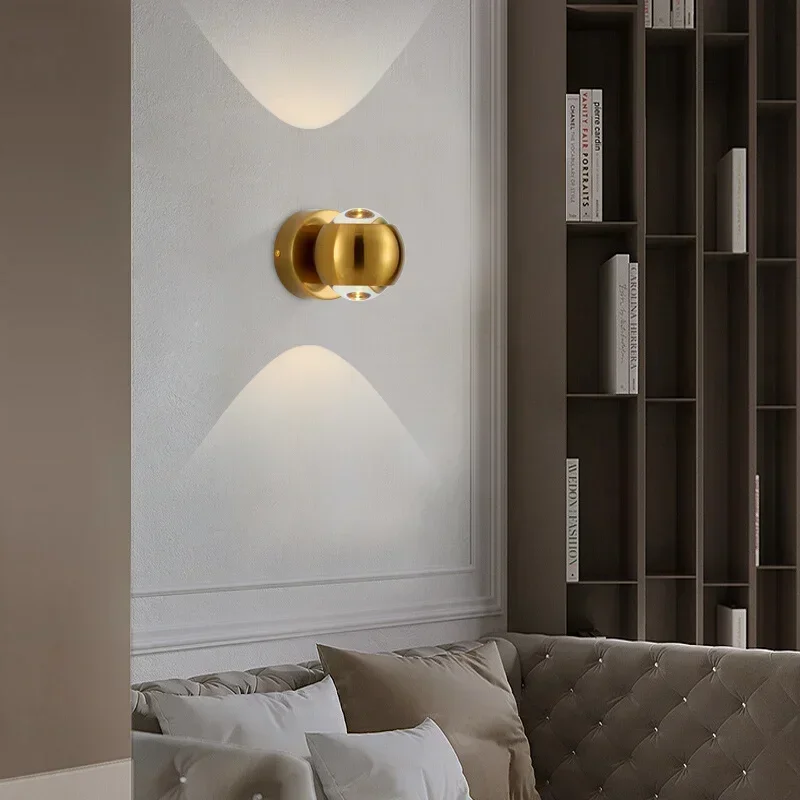 

Nordic Led Wall Light Sconce Light Up Down Wall Lamp Modern Bedroom Reading Rotatable Spot Lustres