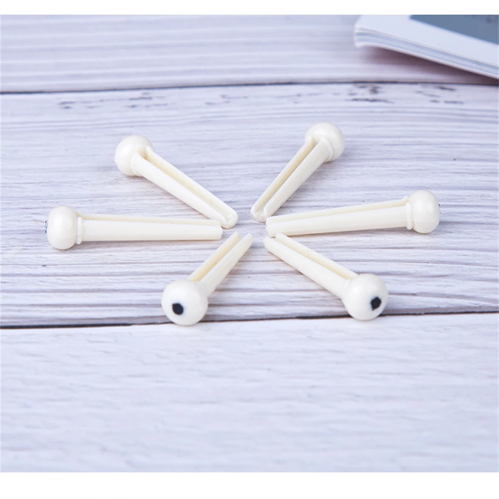 Guitar Bridge Pins Pegs Set String End Peg Tool Ukulele White Classical Guitar 12 Pcs Accessories Acoustic Guitar