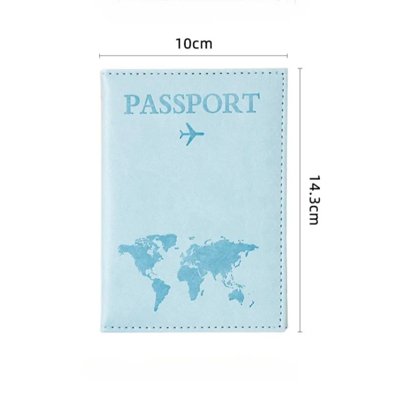 1pc 14.3*10cm PU Leather Passport Cover Case with ID Credit Slot Pocket RFID Multifunctional Passport Holder Sleeve Protector