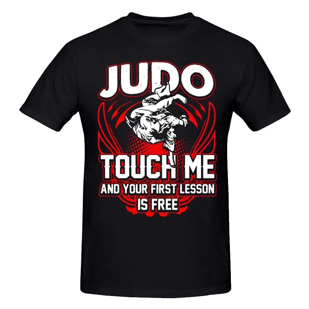 Judo Men's O-neck T Shirt Me and Your First Lesson Is-free Fighters Instructors T-shirt Graphic Print Martial Arts Lover Tee