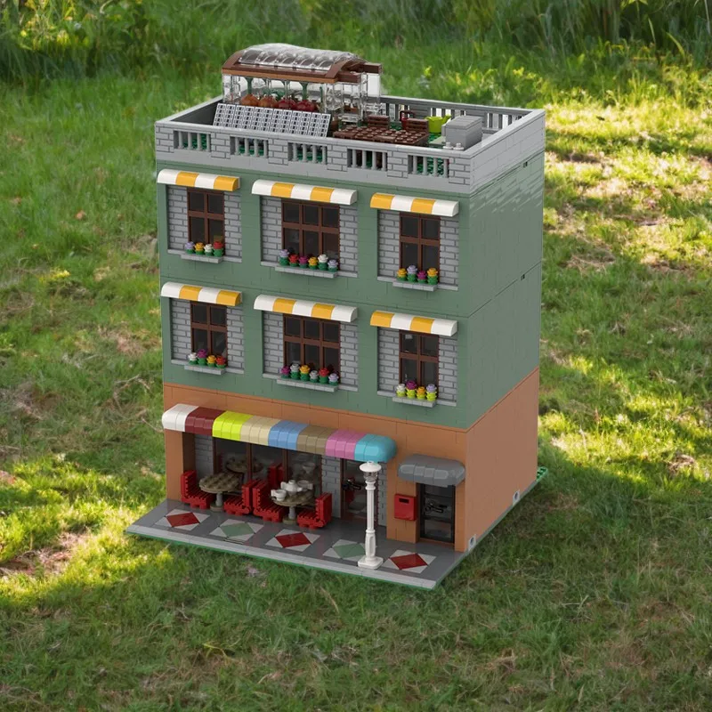 

3104 шт. Moc Candy-shop House, модульные блоки зданий, креативные детские игрушки, подарок на день рождения, улучшение операционных навыков