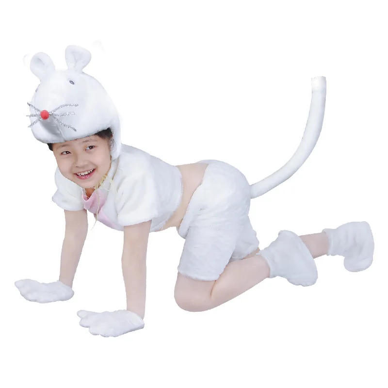 Halloween Outfit kindergarten animal Cosplay Funny cat Dinosaur blue jumpsuit costume party with Hand and foot covers