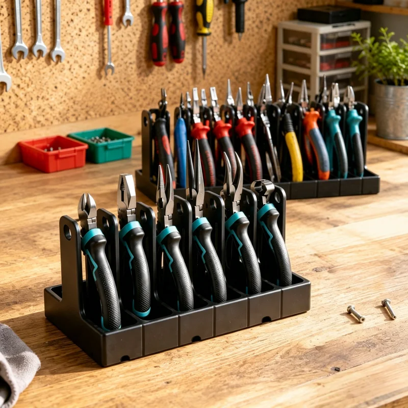 1pc-Multi-Slot Hand Tool Organizer Rack (6 or 9 Slots) – Desktop Tray for Garage Drawers and DIY Hardware Tool Storage