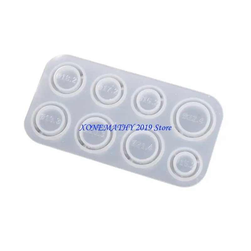 

F42F 8 Sizes Resin Ring Molds Silicone Ring Molds Jewelry Molds for Pendant Earrings