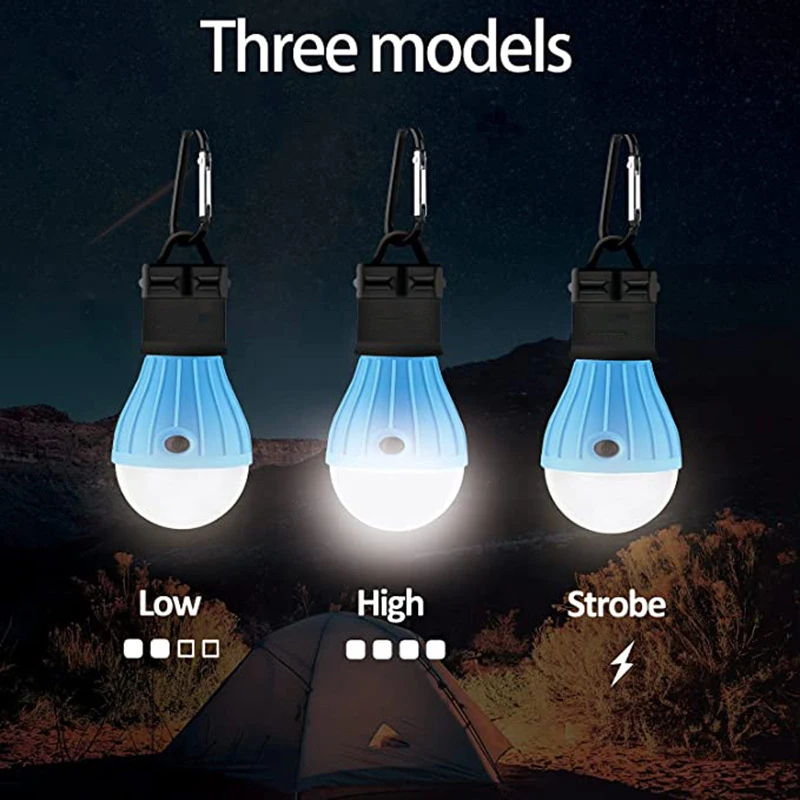 Camping Laterne Außen leuchte batterie betriebene Lichter mehrfarbige wasserdichte Beleuchtung Mini tragbare LED-Lampe Glühbirne Not licht