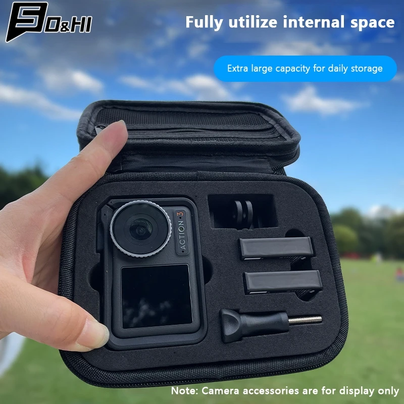 กระเป๋าสตางค์ขนาดเล็กสำหรับ DJI Action 3 4เคสพกพากระเป๋าเดินทางอุปกรณ์เสริมกล้องสำหรับ DJI OSMO Action 4 3ถุงเก็บของกล่องป้องกัน