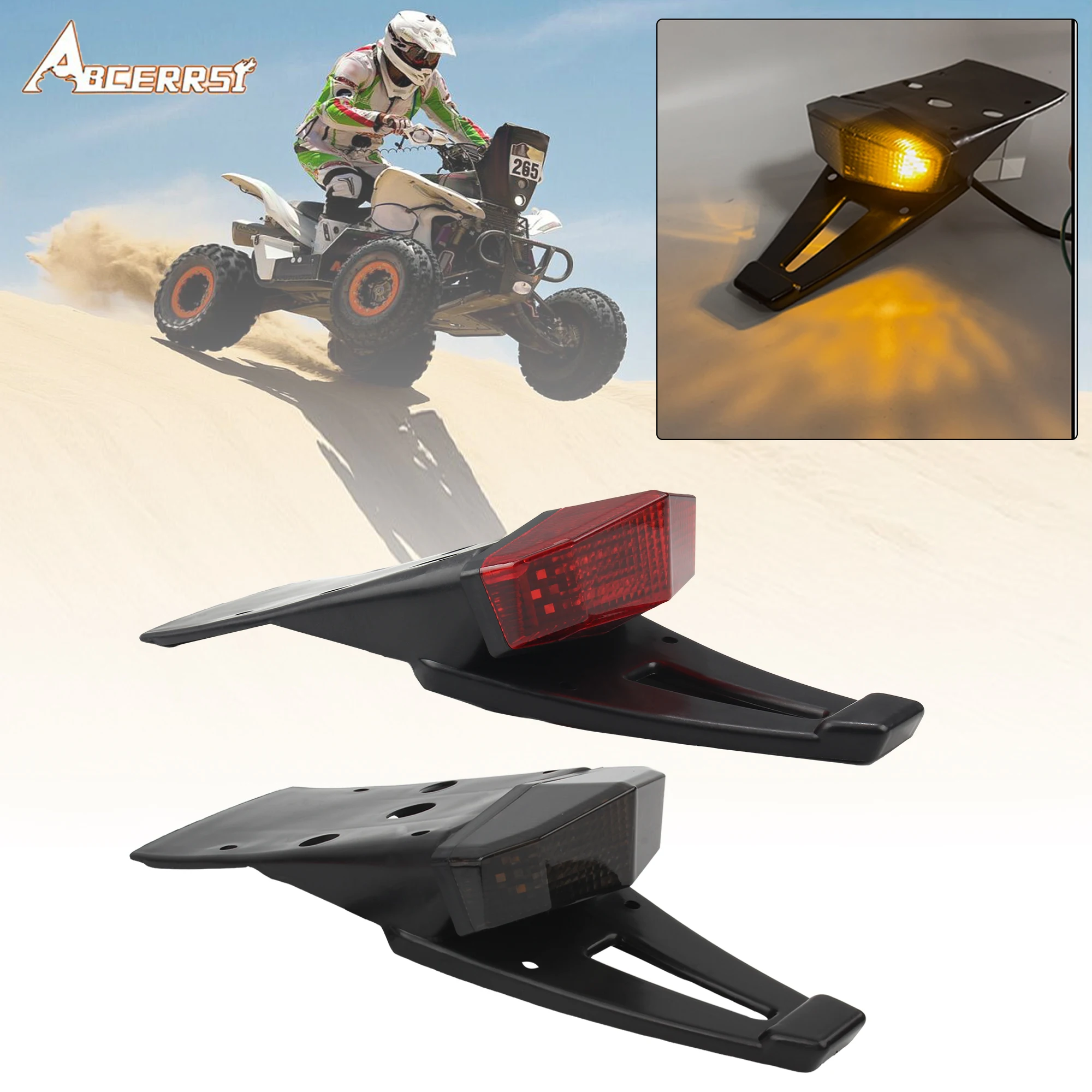 

Motorcycle Rear Fender Stop Signal Taillight Rear tailgate License Plate For KTM Honda Sur Ron Enduro Dirt Bike Accessories