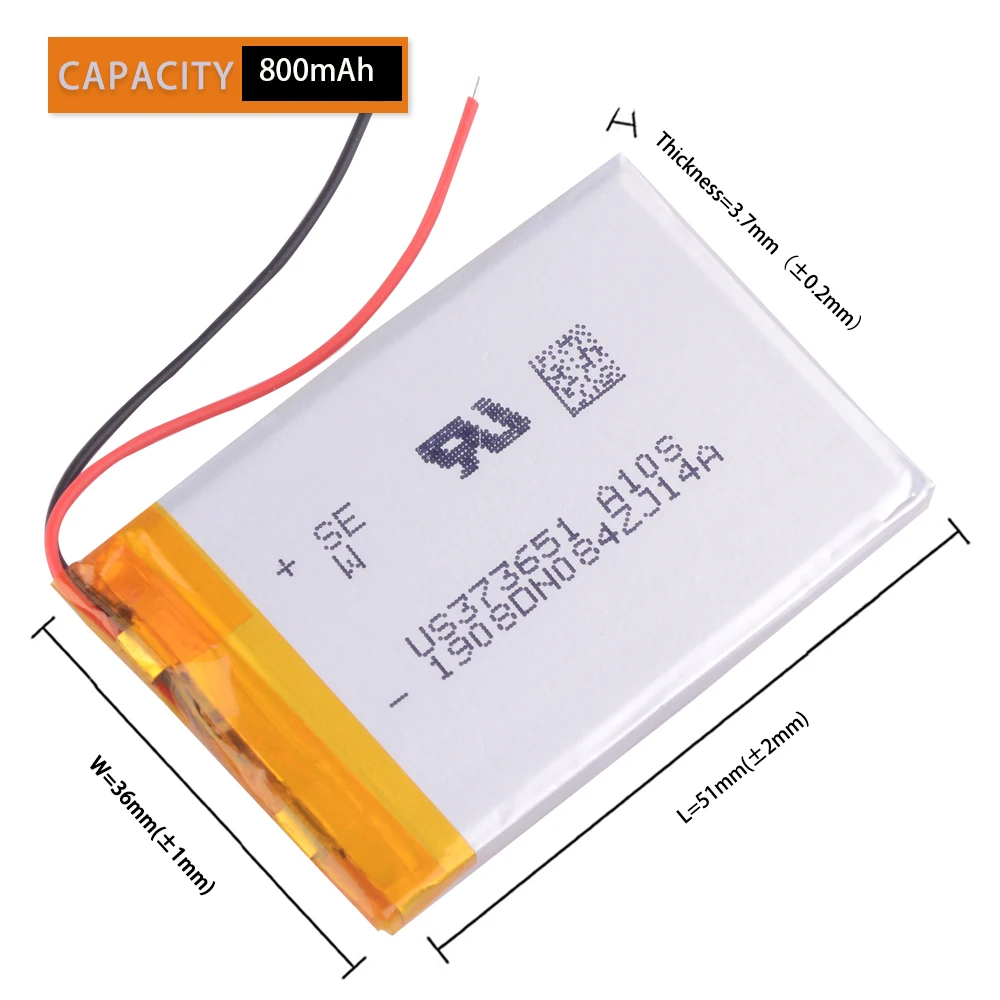 373651   3,7 В 700 мАч 403550   Перезаряжаемая литий-ионная литий-полимерная батарея для мобильного Mp3 GPS Bluetooth
