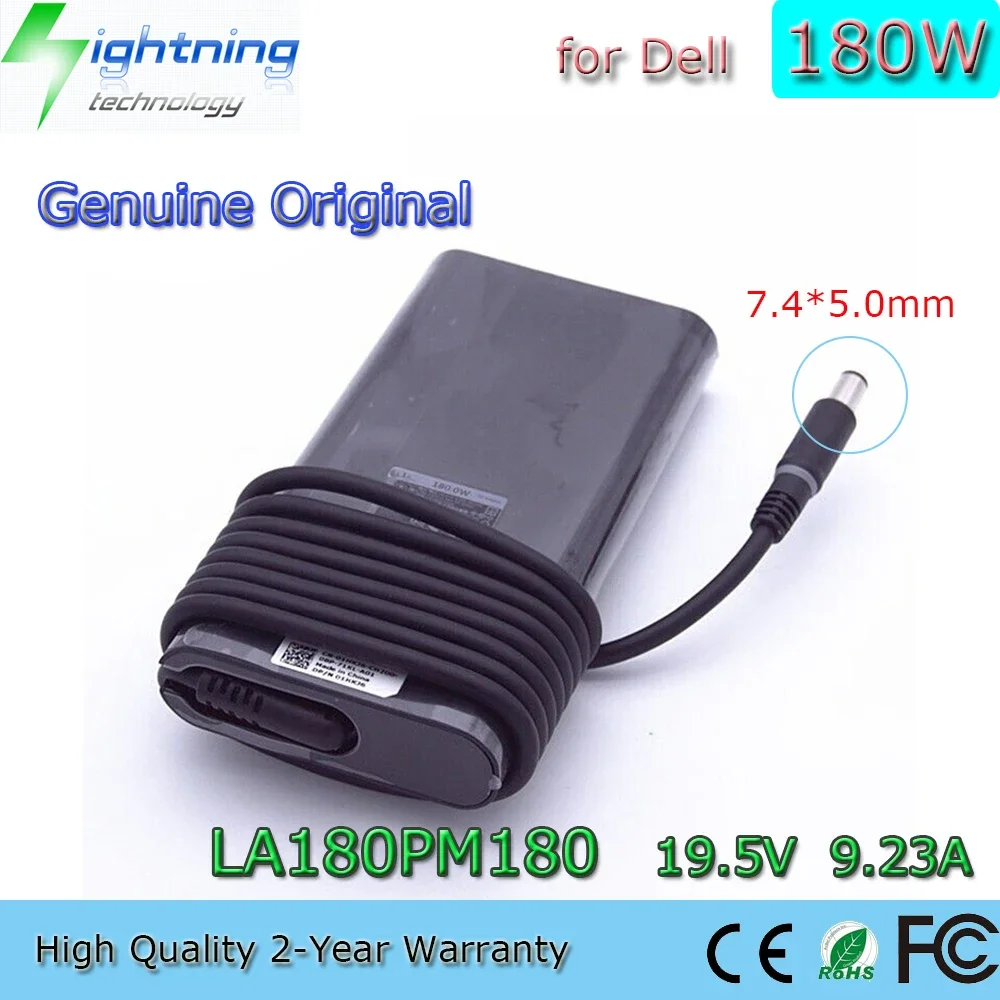 

New Original 180W 19.5V 9.23A 7.4*5.0mm HA180PM181 Laptop AC Adapter for Dell Precision Alienware 0N7MWW